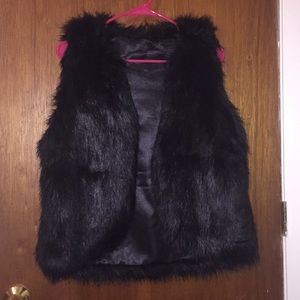 Black Fur Vest